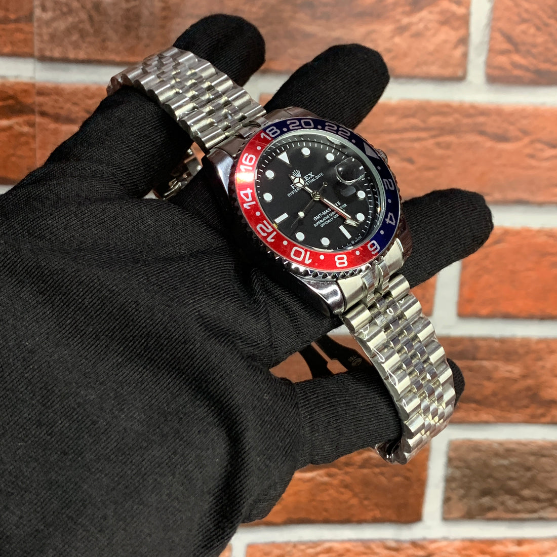 RLX GMT Silver with Black dial (Pepsi)