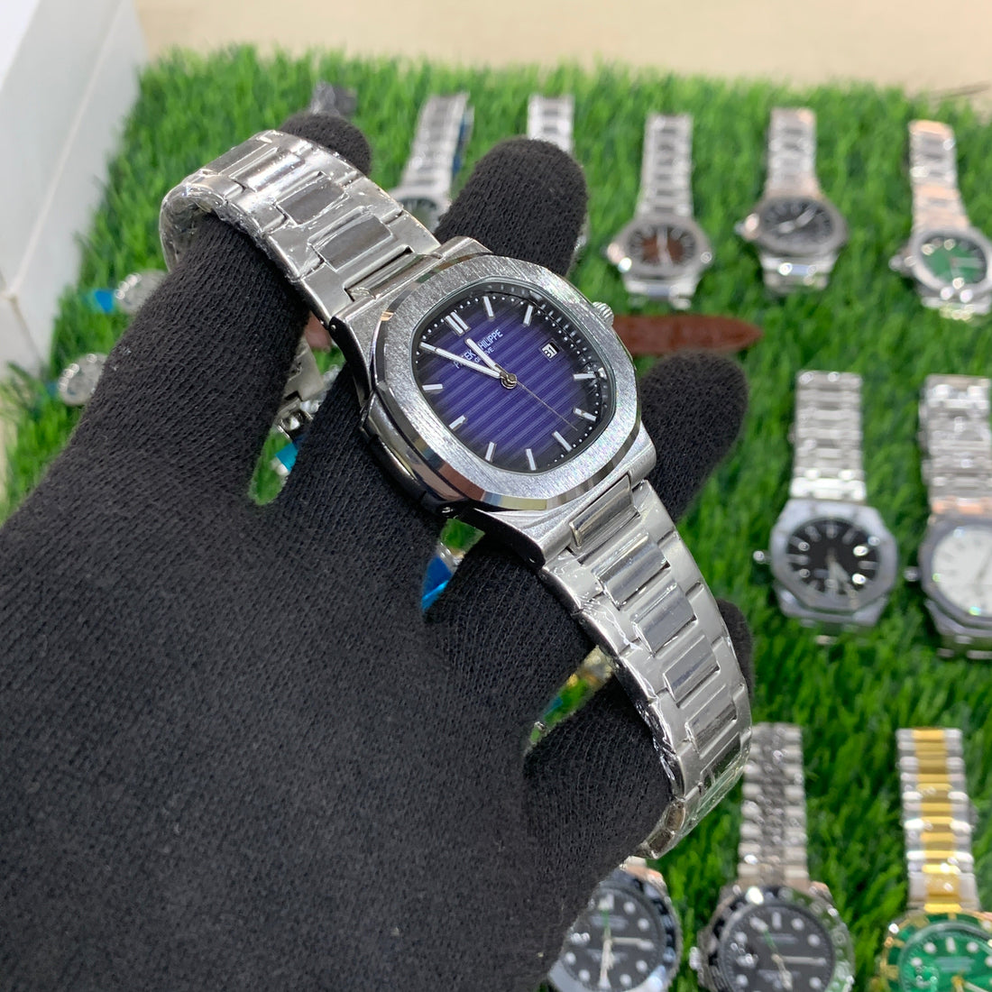 PP – Nautilus Silver with Blue dial (A+ quality)