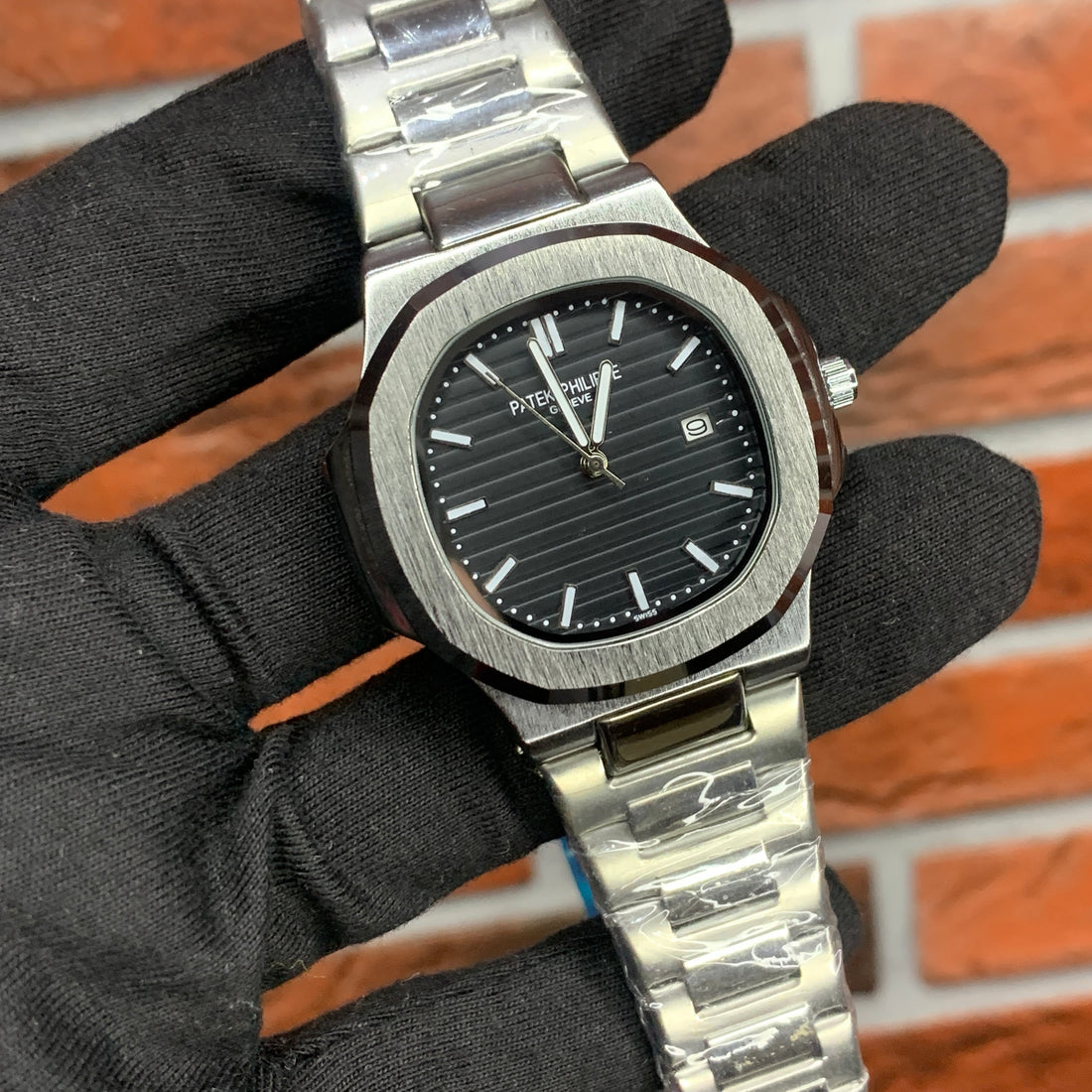PP – Nautilus Silver with Black dial (A+ quality)