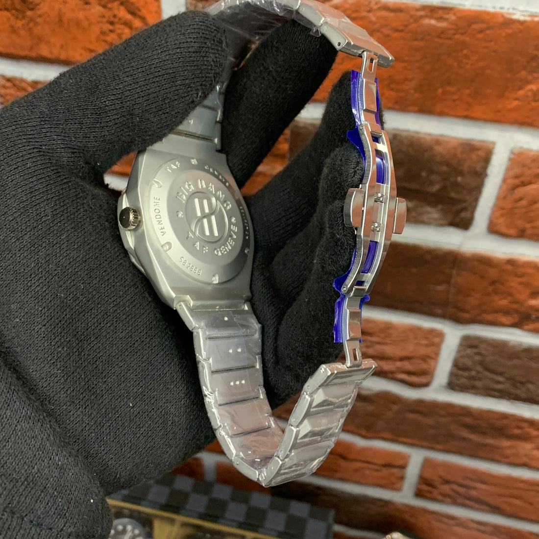 Hublot Diamond Cut Skeleton Black Dial