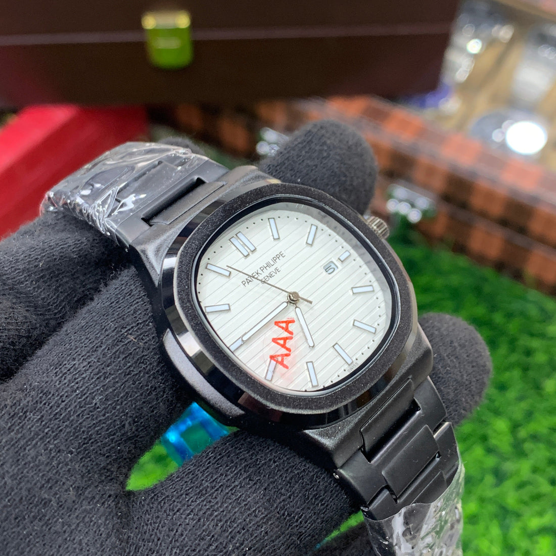 PP – Nautilus Black with White dial (A+ quality)