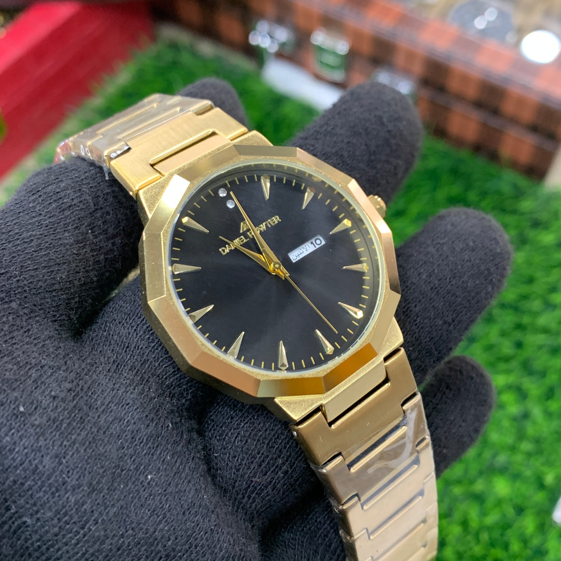 Daniel Powter DP - Gold with Balck Dial Watch