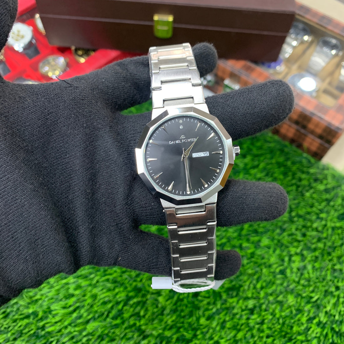 Daniel Powter DP - Silver with Premium Black Dial