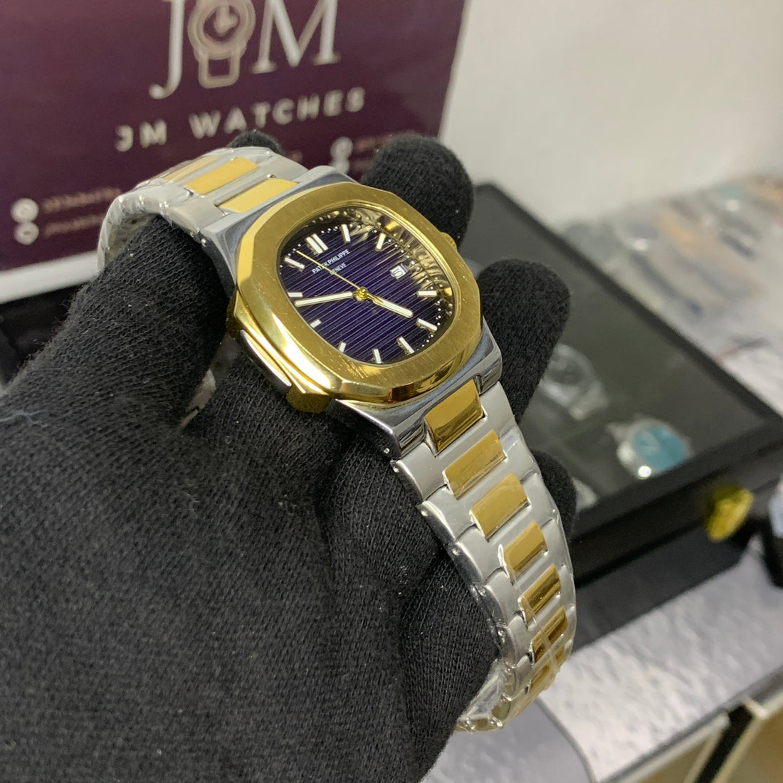 PP – Nautilus Two tone with Blue dial (A+ quality)