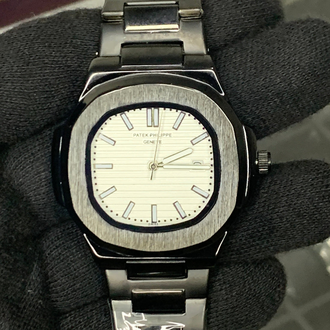 PP – Nautilus Black with White dial (A+ quality)