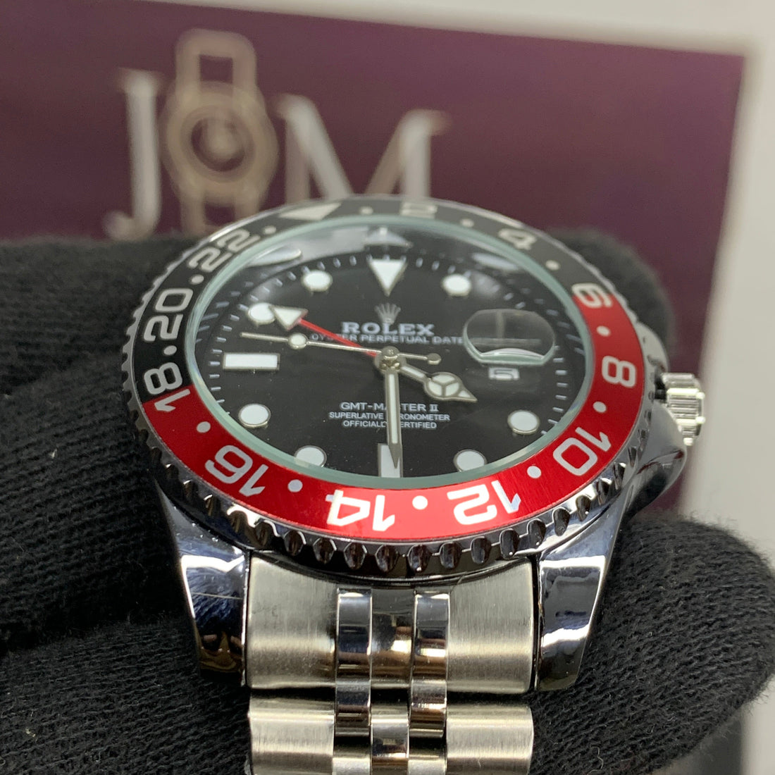 RLX GMT Silver with Black dial
