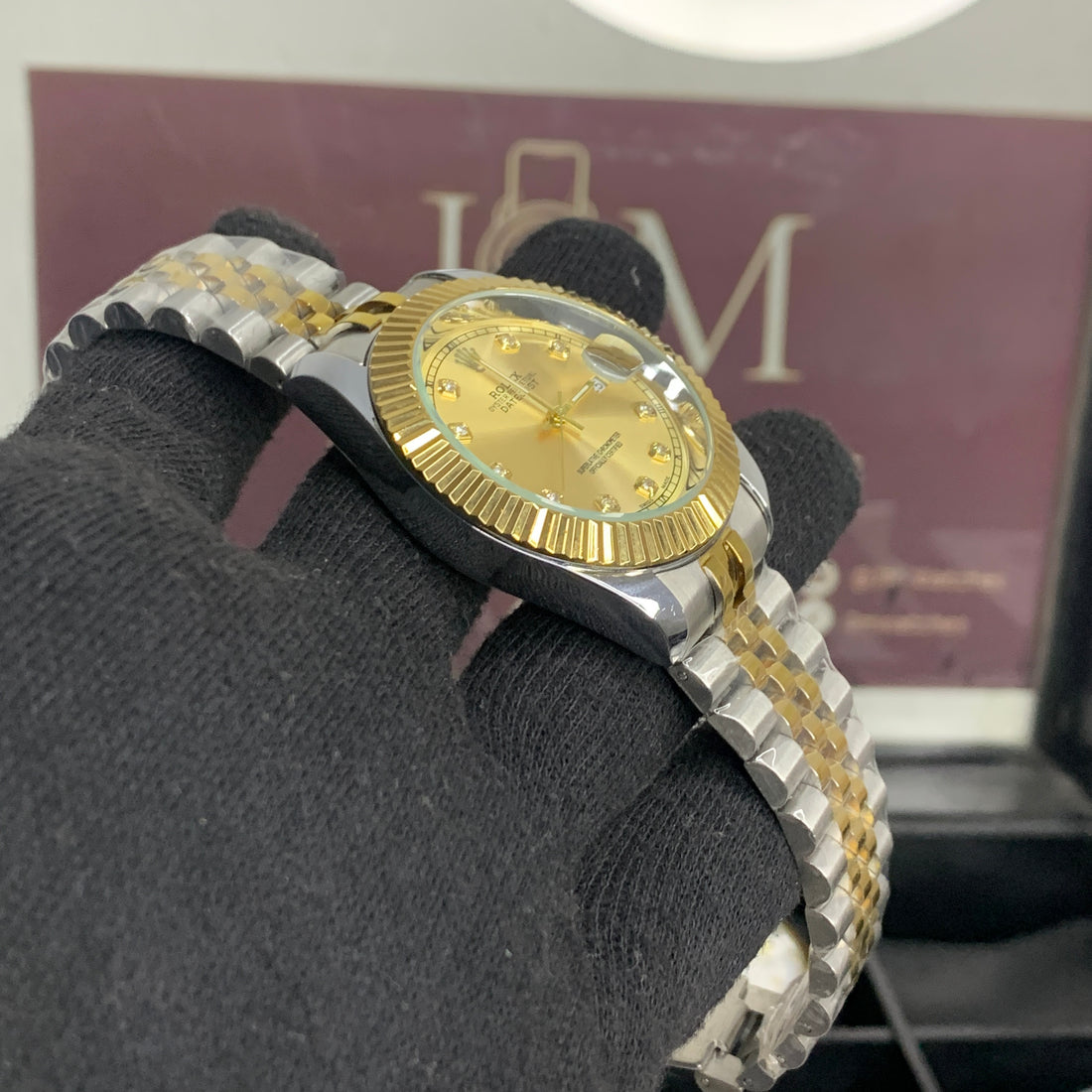 RLX - Datejust Silver Gold with golden dial- A+ Quality
